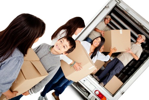 Office relocation planning in London with packing and loading preparations