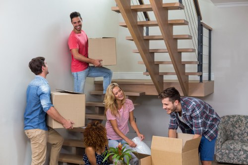 London removal team planning a residential move in a city street