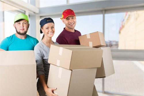 Careful wrapping and boxing of household items in London