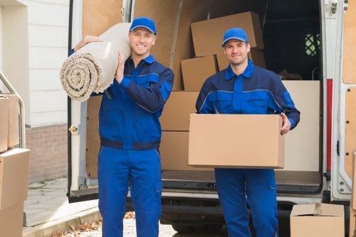 Supervisor reviewing safe working practices before a relocation task