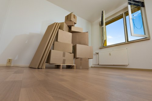 Removal van loading furniture for a local move in London