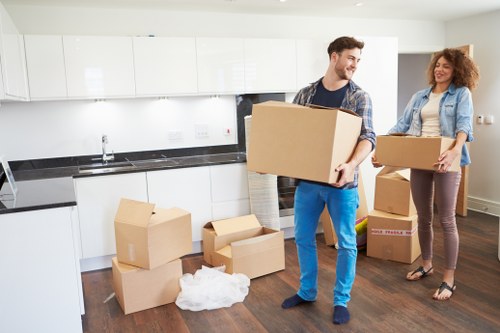 Moving day logistics for a London property