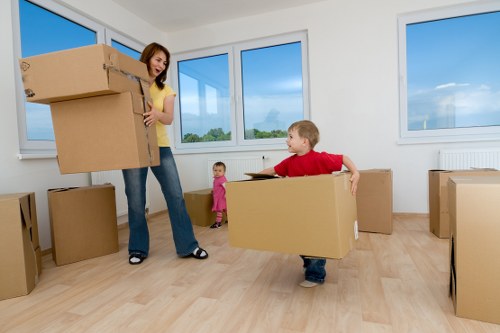 Local moving van service supporting a flat move in London