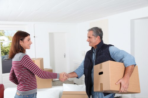 Professional removal service handling furniture and boxes