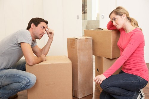 Loading furniture and boxes into a van in London