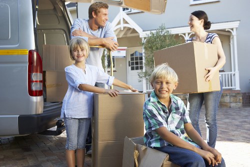 Professional movers planning access and parking for a London relocation