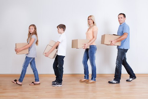 Office relocation in London with furniture and equipment being moved carefully